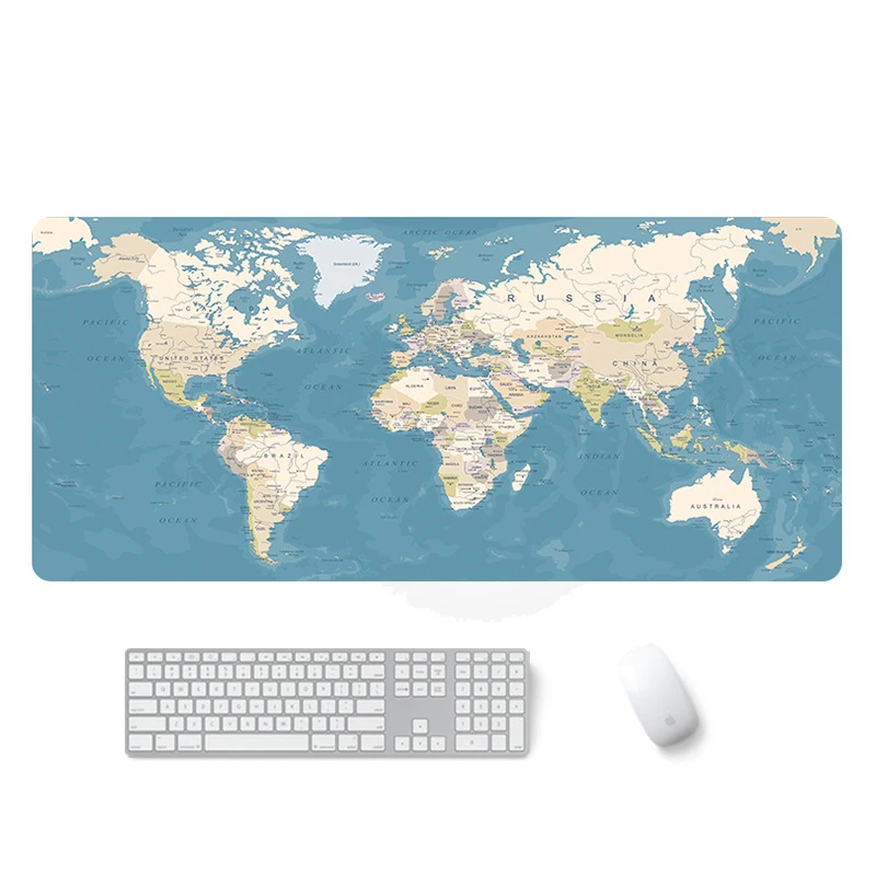 Large Size Map Mouse Keyboard Pad Neoprene Rubber With Top Fabric Game Adventure Mat Table Cover Home Office Anti-slip Mousepad