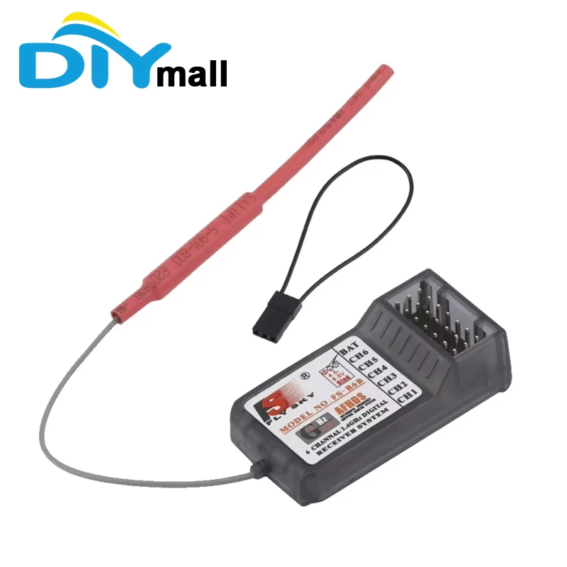 FS R6B AFHDS 2.4G 6CH 6 Channel Receiver Board Module Cable Parts Set Compatible for RC Car Boat Fixed Wing Helicopter