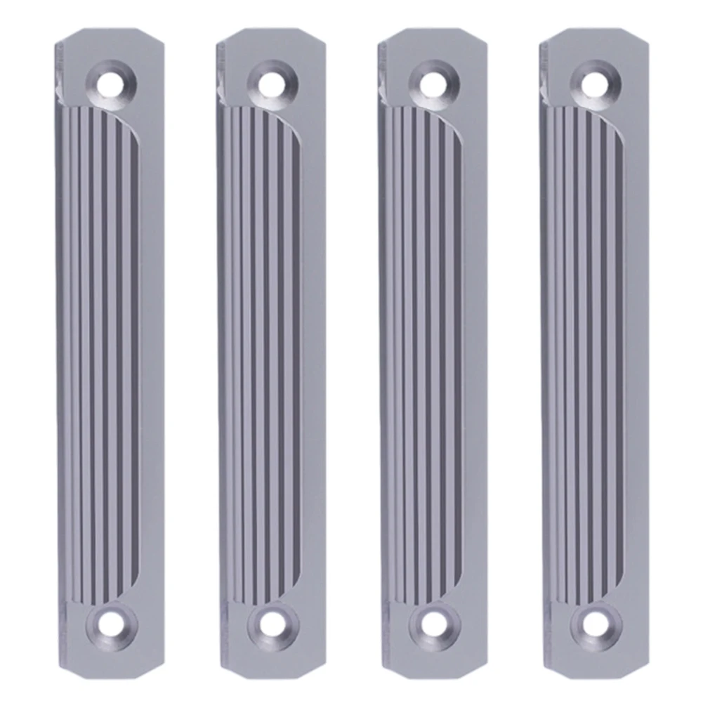 No-Drill 4.75 Inch Aluminum Sliding Door Handles for Wardrobe Closet Kitchen Cabinet Balcony and Screen Door Applications 4 Pack