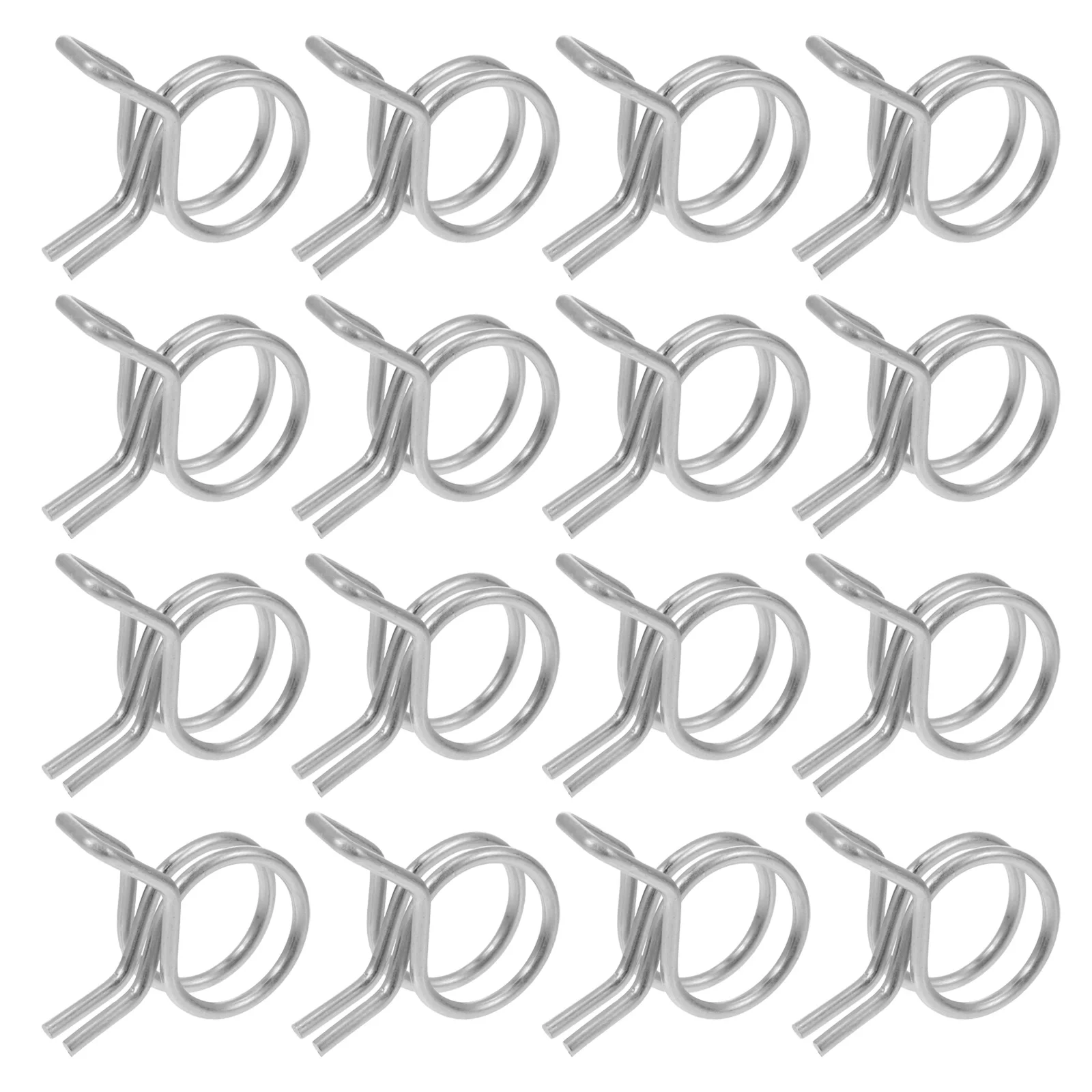 

100 Pcs Stainless Steel Spring Clip Drip Irrigation Hose Clamps Water Pipe Clips Connector for Garden Kit Silver Fittings