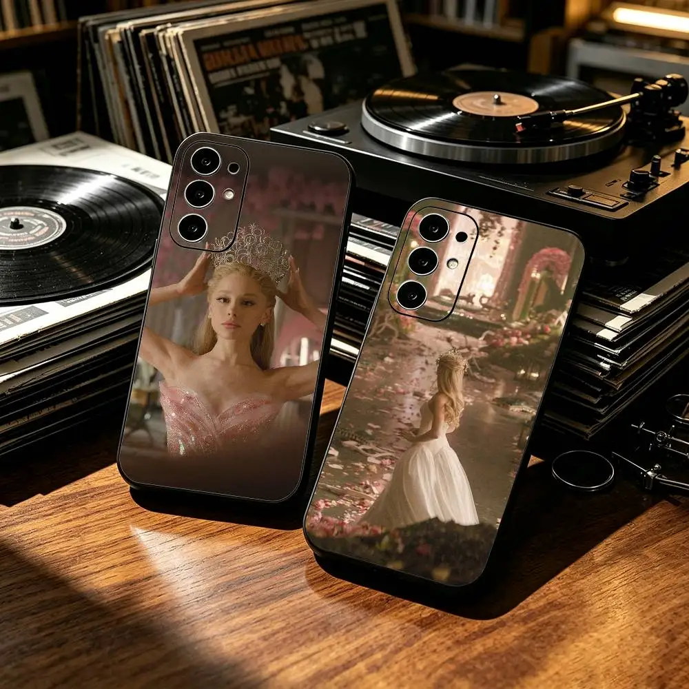 A-Ariana G-Grande-Petal  Soft Silicone Case for Samsung S26, S24, S21, S22, S23, S30, Ultra, Plus, FE, Lite-Black