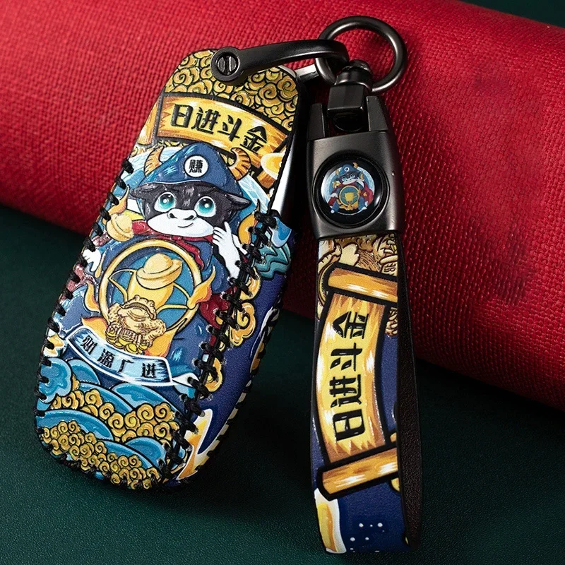 Leather Car Key Case Cover for Mercedes Benz W205 W213 W204 W176 W212 W177 GLC CLA AMG A B C E S G Class Remote Fob Accessories