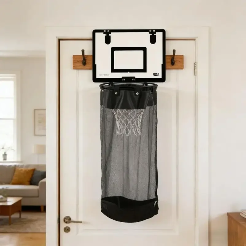 Basketball Styles Laundry Hamper Sturdy Acrylic Build Waterproof Feature Easy To Moved For Versatile Placement