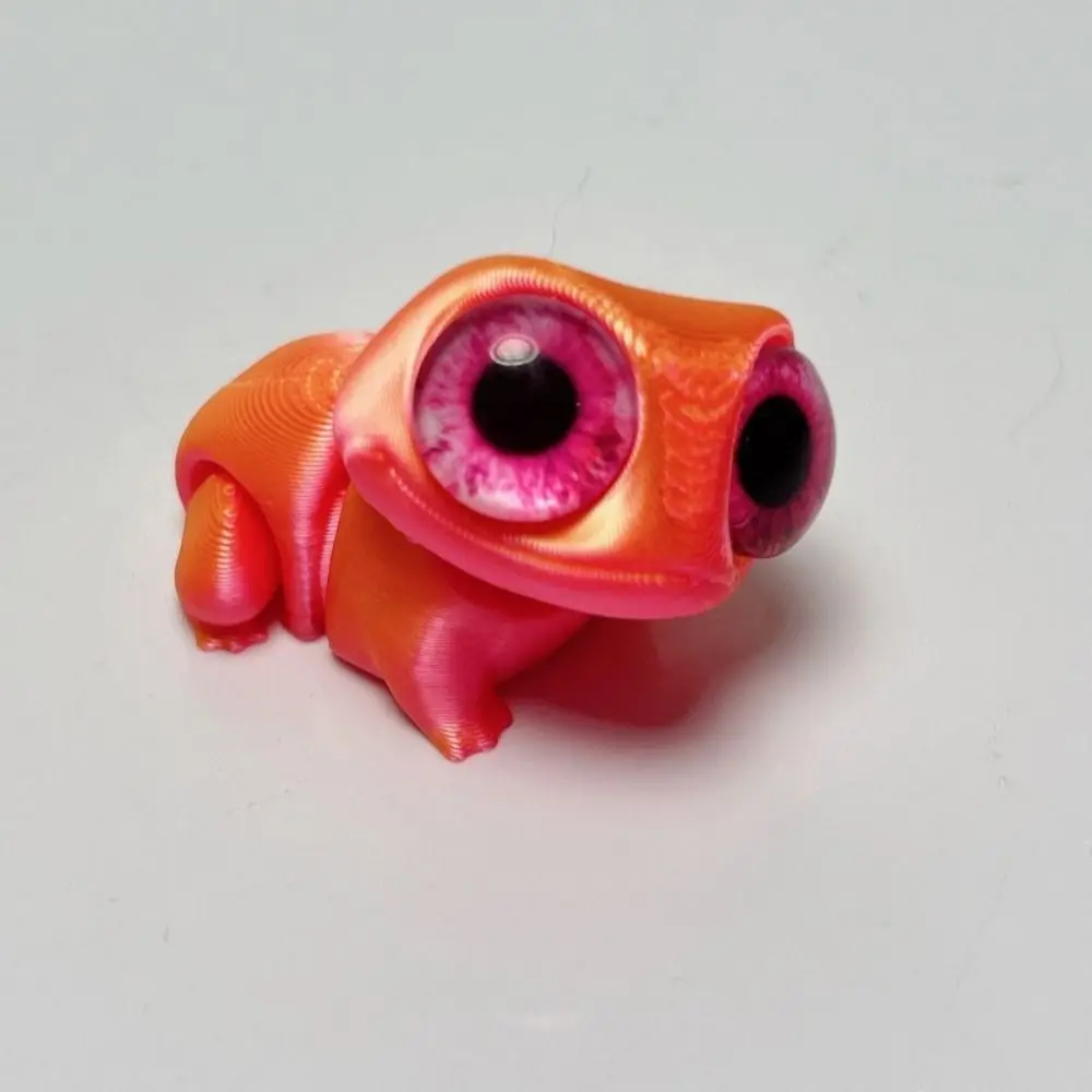 

Cute Big Eyes 3D Printed Frogs Ornament Cartoon Realistic 3D Printed Frog Model Handicraft Figurine 3D Printed Frog