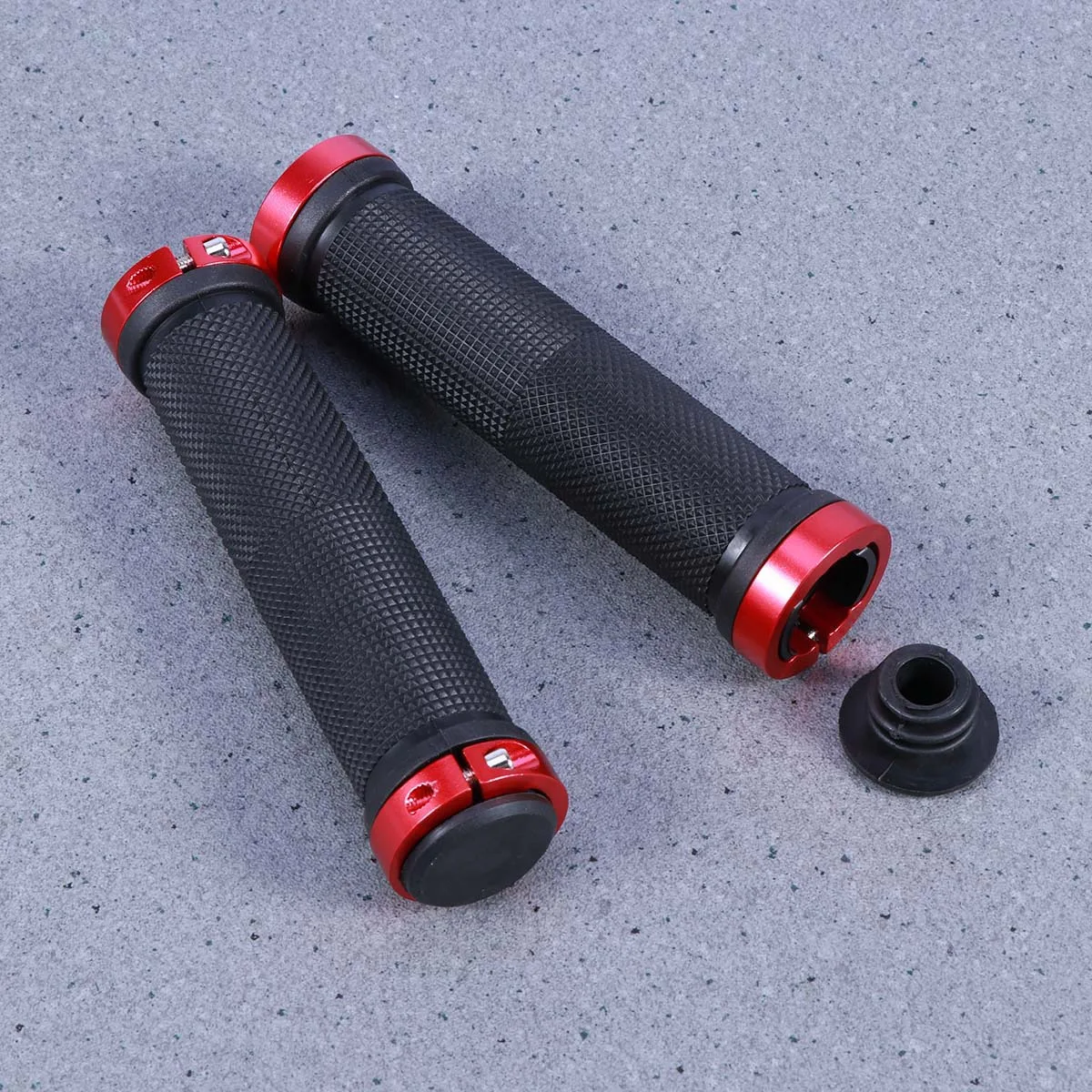 

Aluminum Alloy Handle Sleeve Set Red Double Lock Anti-Skid Mountain Bike Grip Shock-Resistant For Stunt Scooter Handlebar