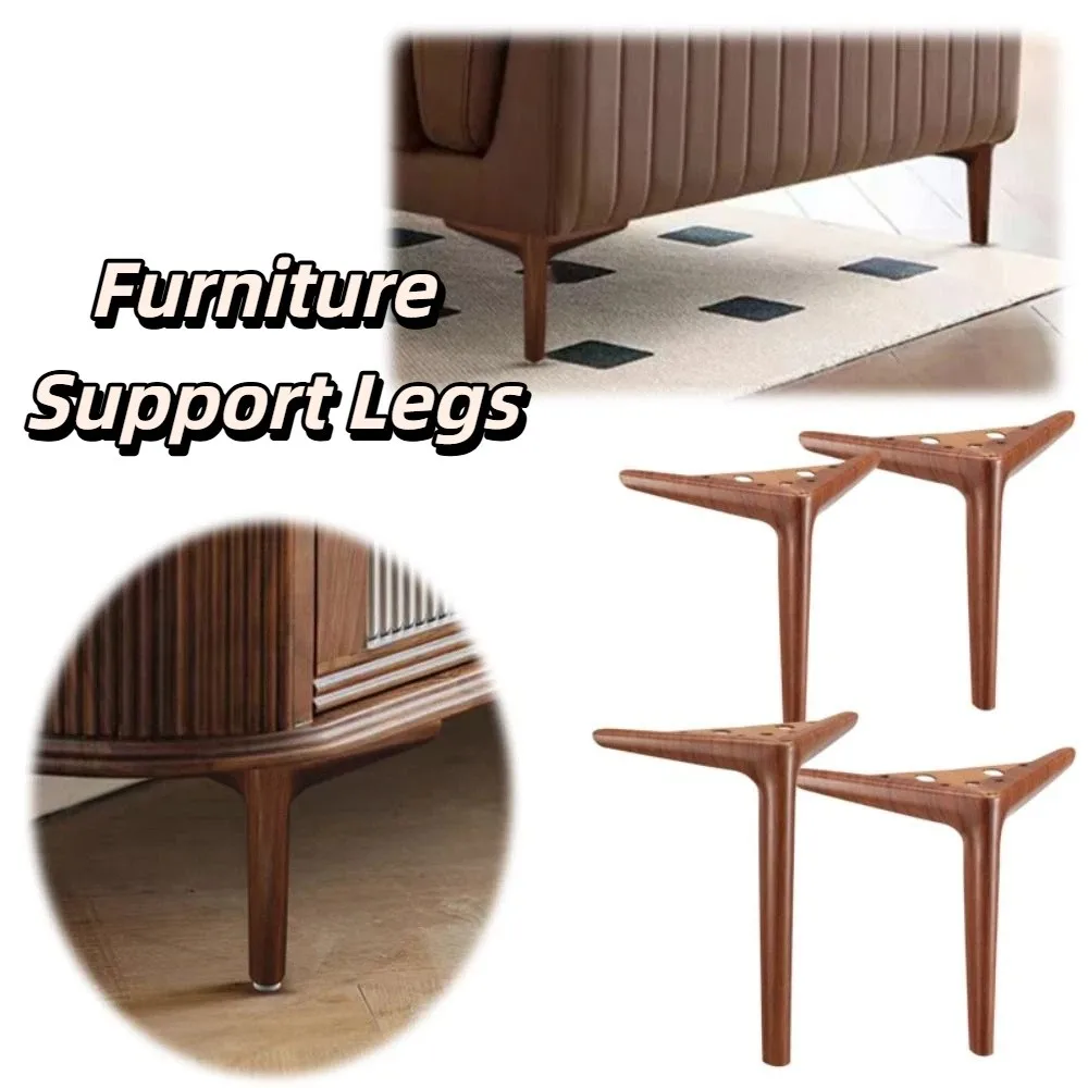 

Support Thickened Cabinet Legs Walnut Color Metal Sofa Feet TV Cabinet Support Legs Porch Cabinet
