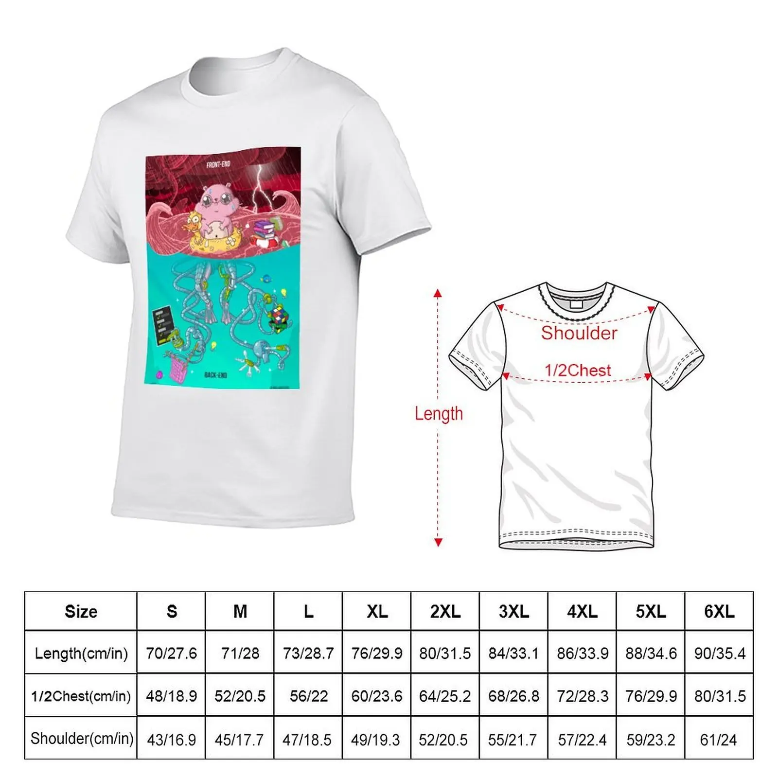BackEnd VS FrontEnd T-Shirt quick drying designer shirts plus size men clothing