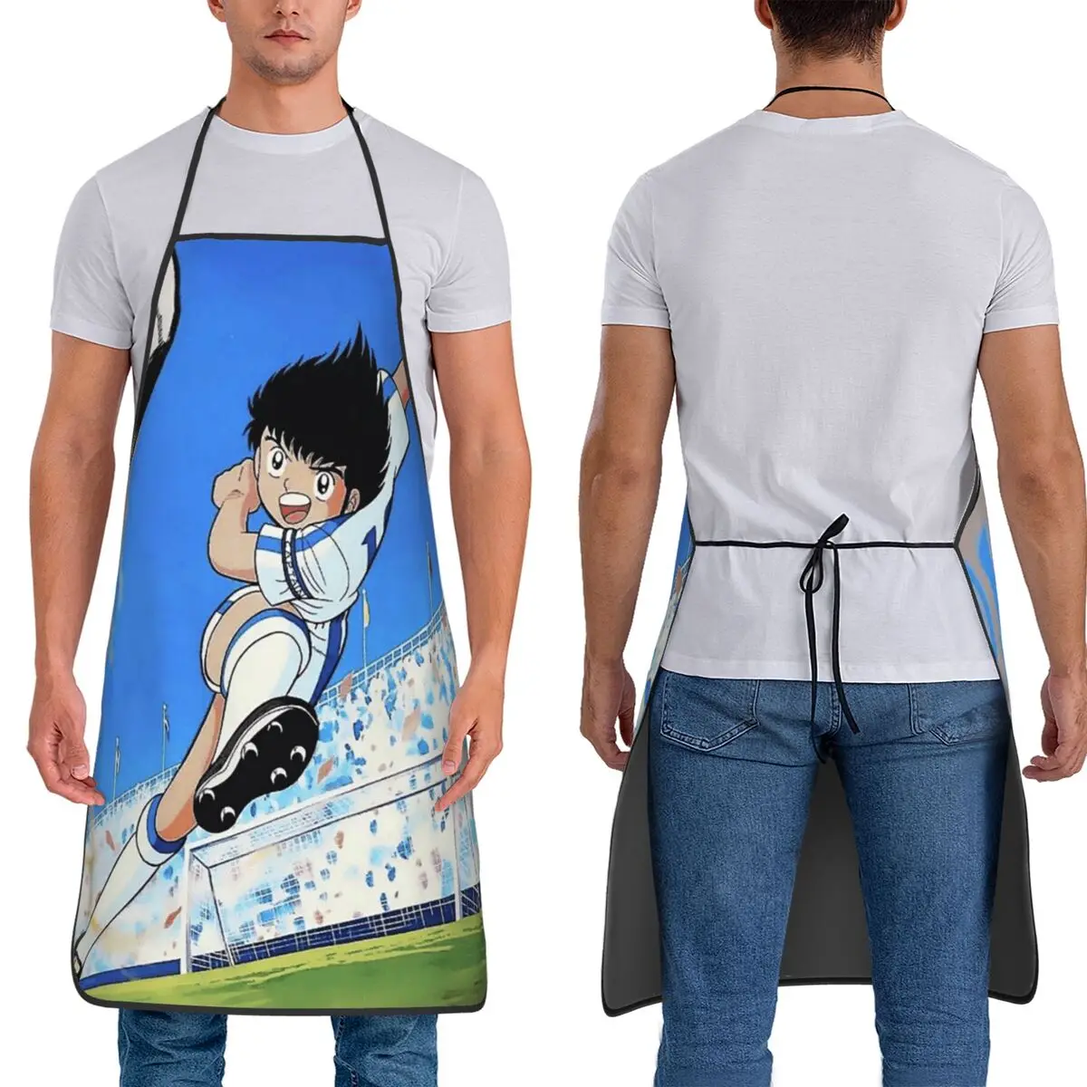 Captains Tsubasas Japan Football Anime Apron Chef Cooking Tablier Bib Kitchen Cleaning Pinafore for Women Men Painting