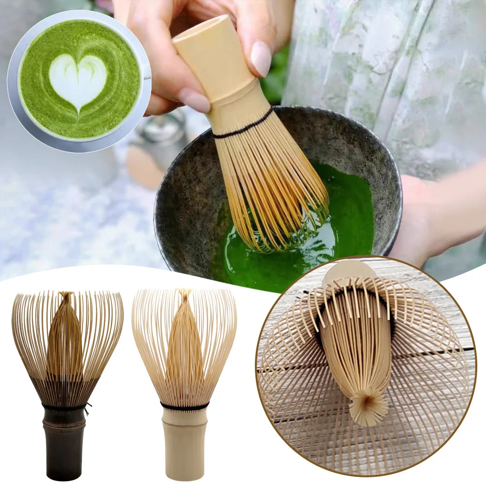Batidor Matcha de bambú, batidor Matcha para chasen, cepillos de té verde, agitador de té japonés para hacer herramienta de té en polvo Matcha, 1 ud.