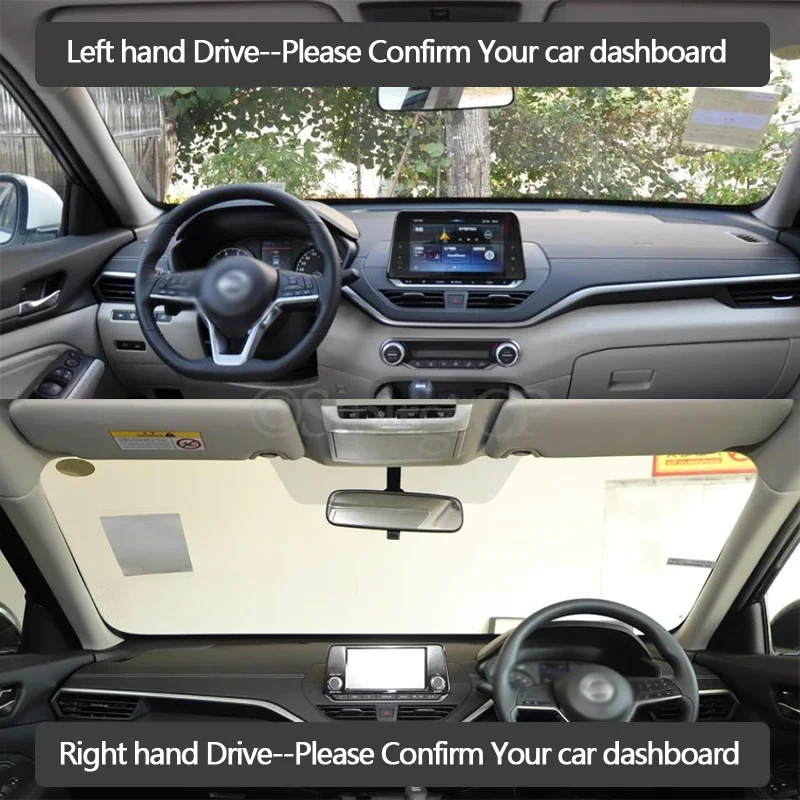 Sunshade Dashmat Protect Carpet Anti-UV Car Accessories Rug for Nissan Altima 2019 2020 L34 Anti-Slip Mat Dashboard Cover Pad view 3