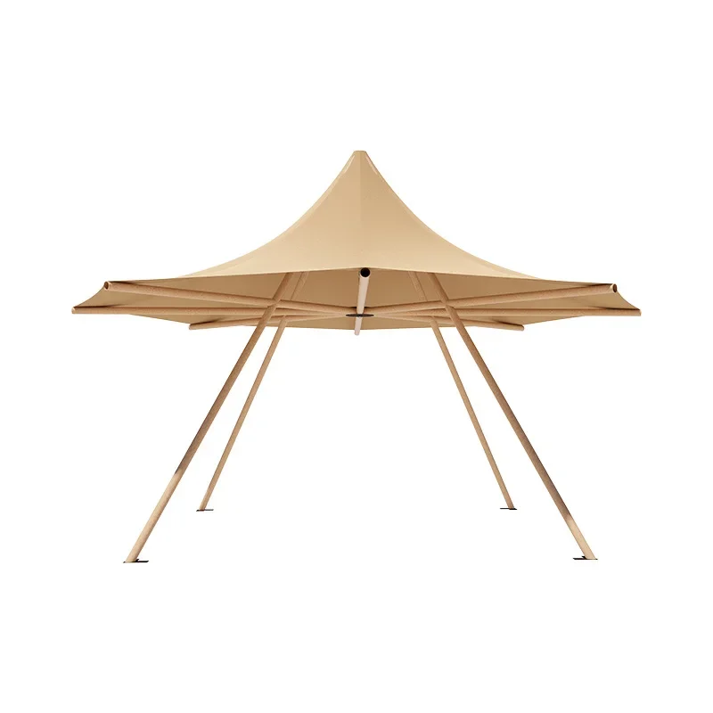 Straw hat tent outdoor wedding party event camping solid wood hotel high-end wild luxury Indian