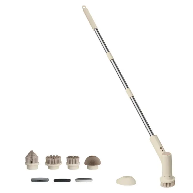 Multifuncional portátil limpador de cozinha do agregado familiar banheiro vidro telescópico recarregável poderosa escova limpeza elétrica
