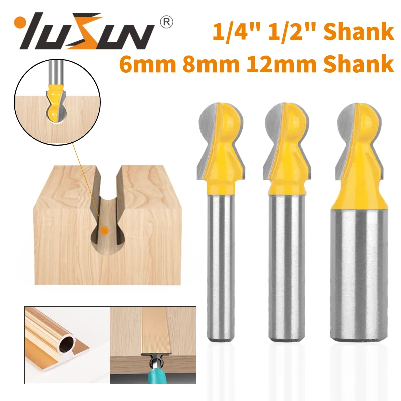 

YUSUN 1PC 6MM-12.7MM Shank Horizontal Crown Molding Bits Router Bit Woodworking Milling Cutter For Wood Bit Face Mill