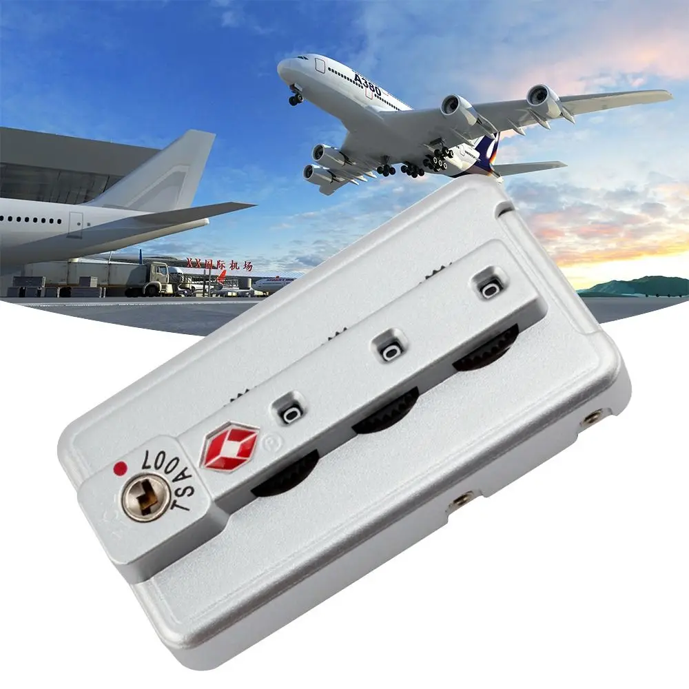 TSA 3 Digit Combination Lock Security Tool Padlock Customs Password Lock Lock Catch Suitcase Luggage Coded Lock