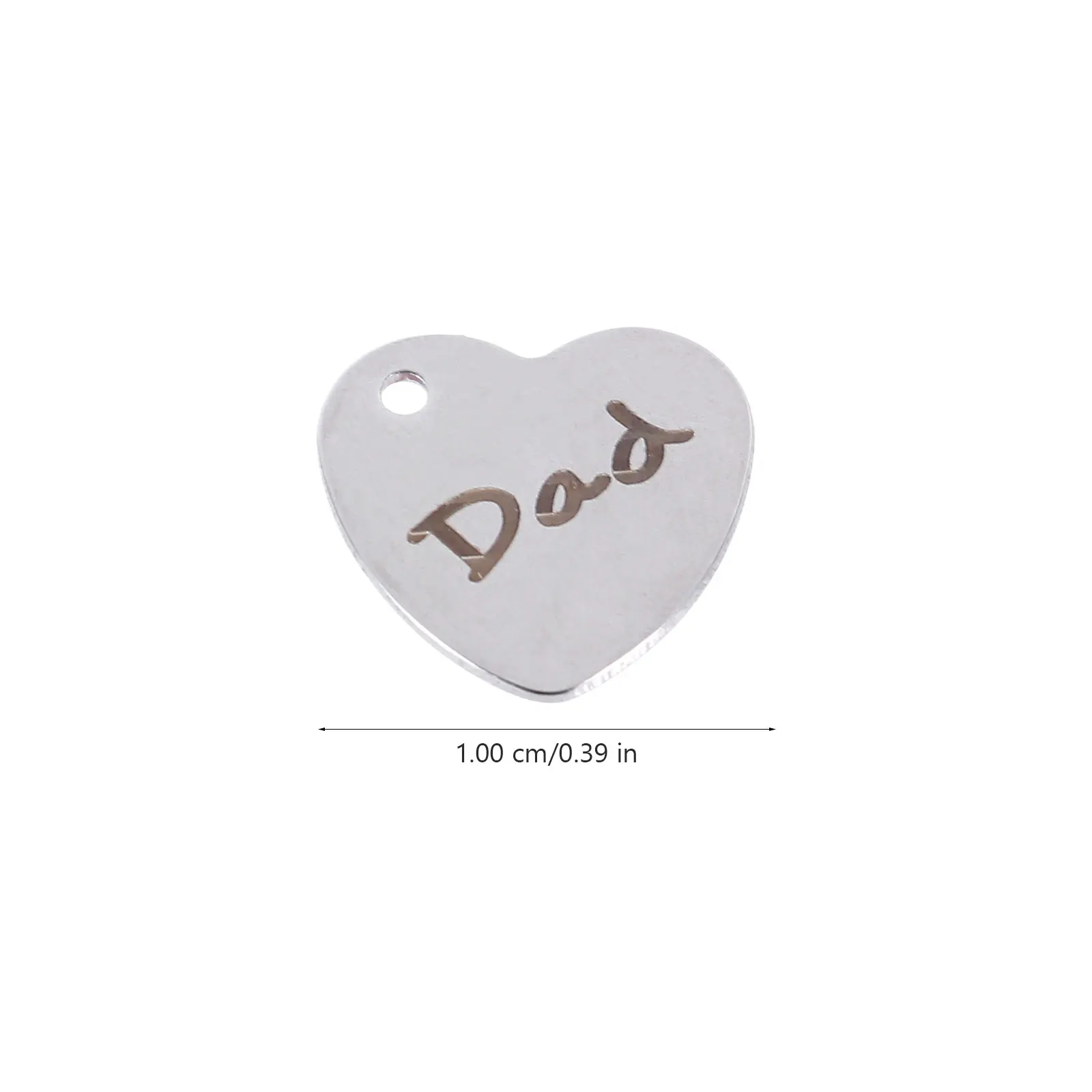 

10pcs Heart Shaped Stainless Steel Pendants Durable Electroplating DIY Necklace Bracelet Jewelry Making Accessories Valentine