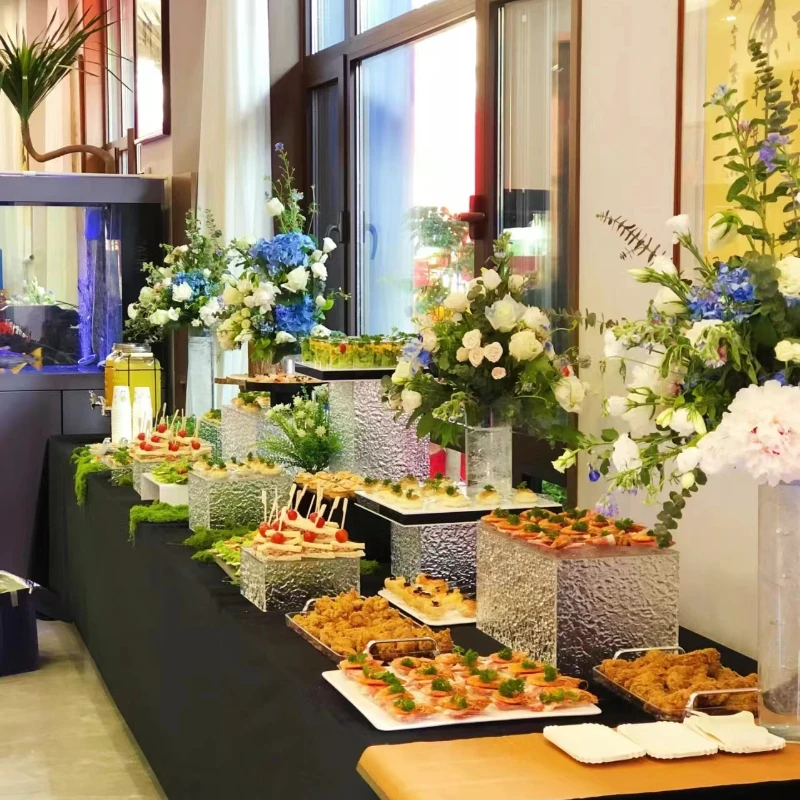 

14pcs Acrylic Dessert Stand Display Stand Store Opened Dessert Stand Decoration Tea Break Engagement Birthday Shower Cake Stand