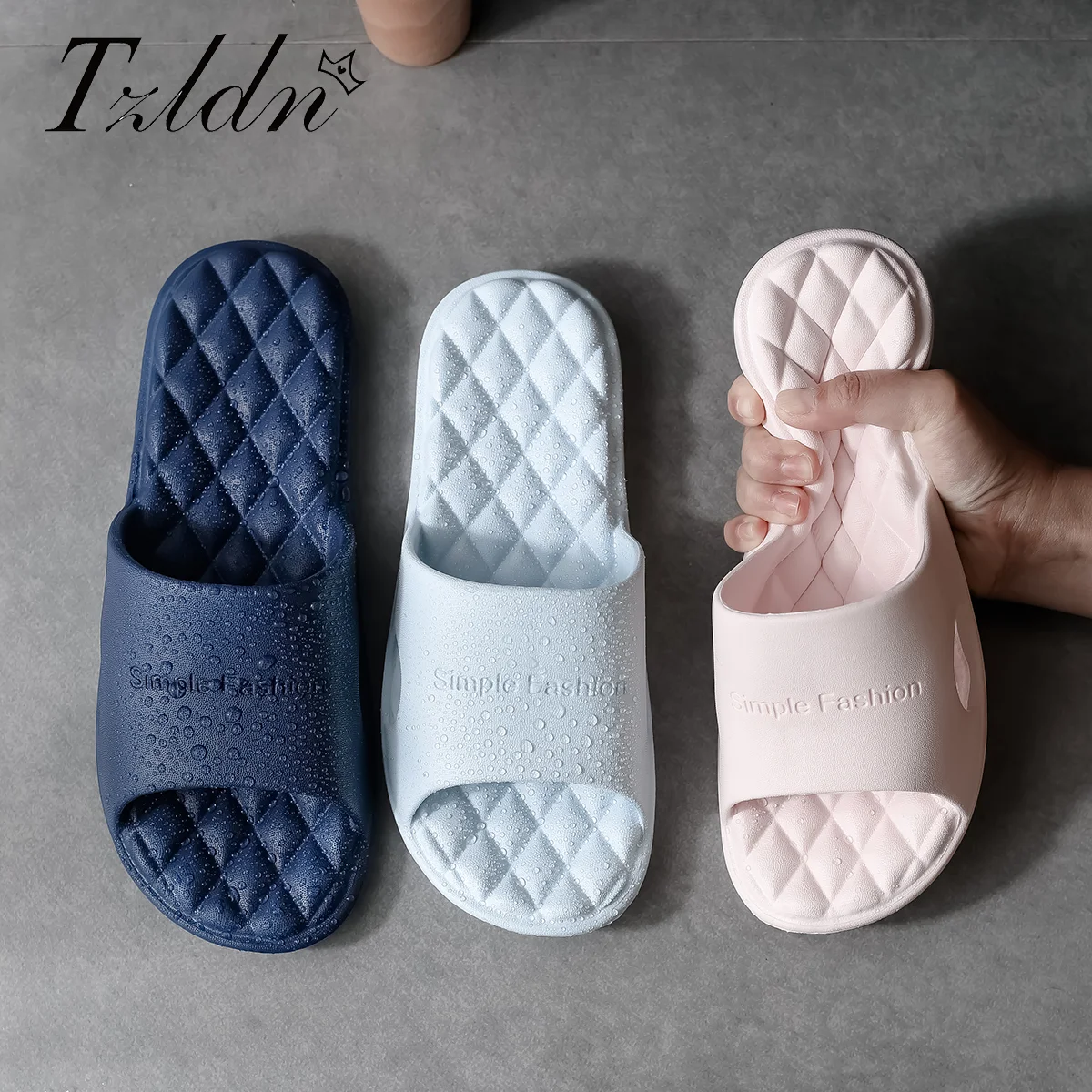 TZLDN 36-49 حجم كبير إيفا النعال الناعمة للنساء المنزل الحمام الصيف الصنادل للرجال الصيف ملابس الشاطئ للجنسين الشرائح