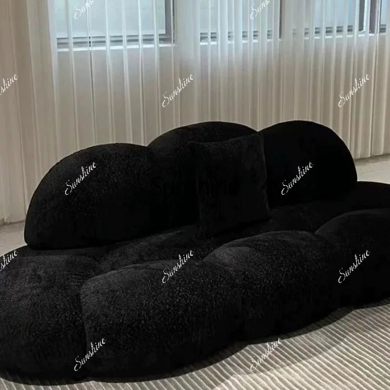 Nordic fabric sofa lazy living room modern simple light luxury small apartment creative