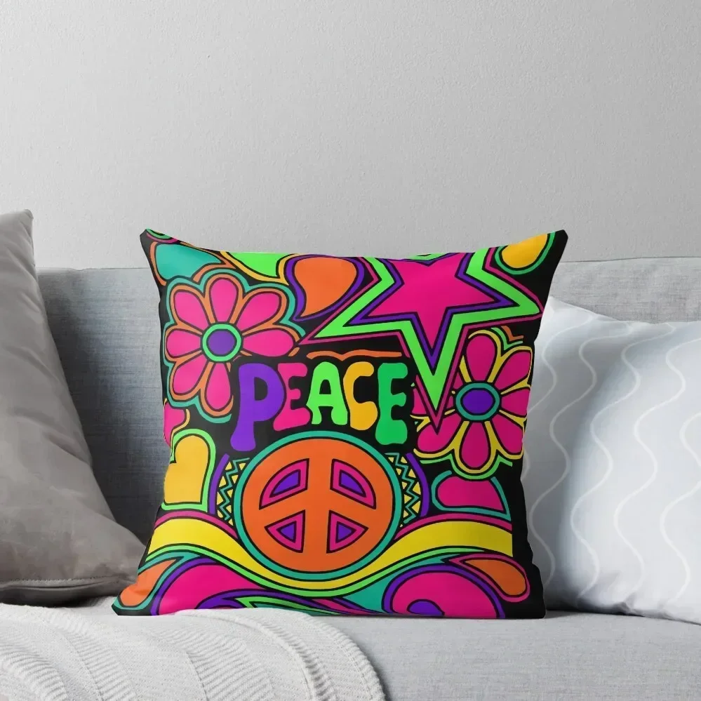 

Pretty Pink n Colorful Hippy Trippy Design Throw Pillow Christmas Pillows Christmas s Covers pillow