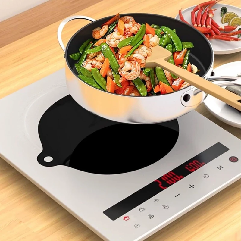 Tampons de nettoyage et de protection pour cuisinières à induction, tampons multifonctionnels en fibre de verre en silicone, antiadhésifs et réutilisables, 1/2/4 pièces