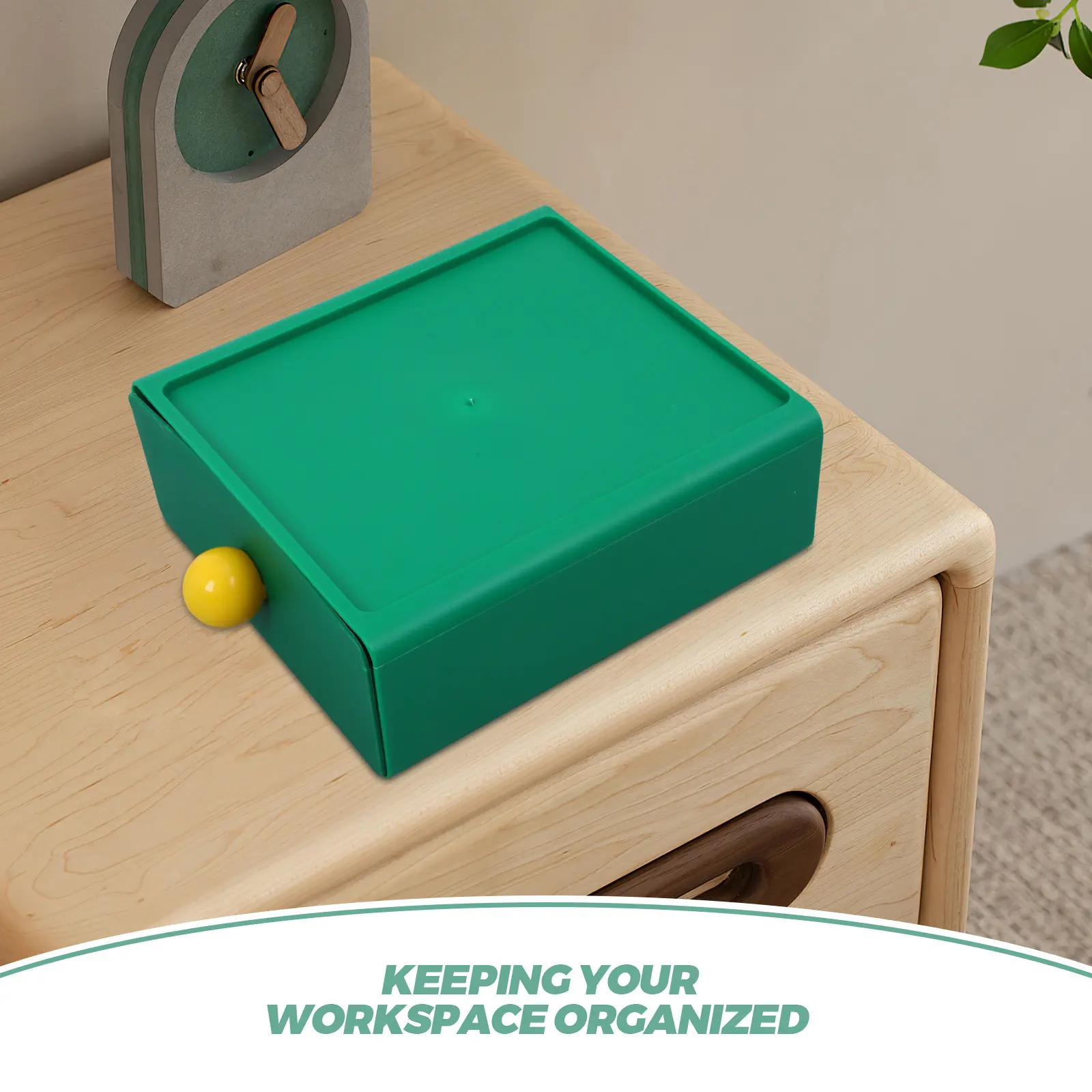 2Pcs Stylish Desktop Storage Box Multifunctional Organizer for Office Desk Accessories and Home Decorative Tidy Set