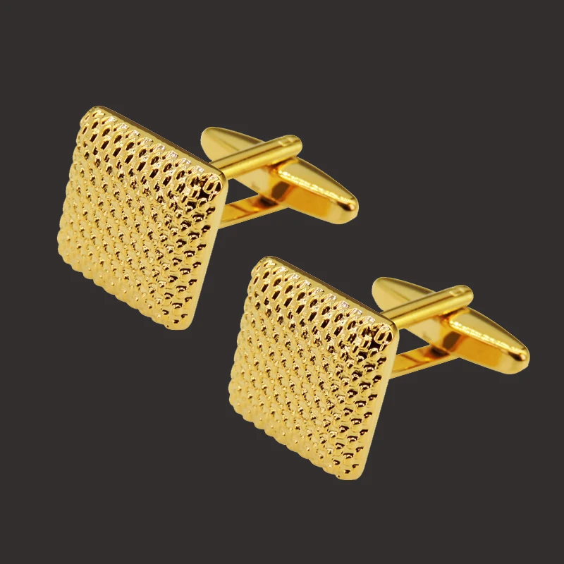 ทองแดงคุณภาพสูง Matte Gold Cufflinks เสื้อบุรุษ Cufflinks ผู้ผลิตขายส่งและขายปลีก