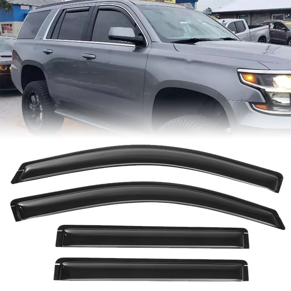 

Дефлекторы окон (ветровики) на липучках для Chevrolet Suburban 2015-2020: защита от солнца и дождя