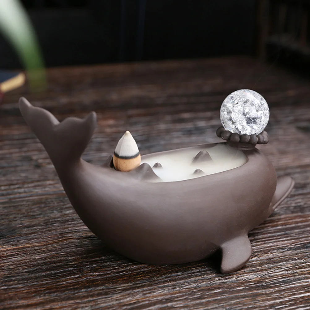 

Креативная курильница с обратным потоком, держатель для ароматерапии, декоративная художественная керамика, уникальная домашняя печь с дельфинами, украшение для дома