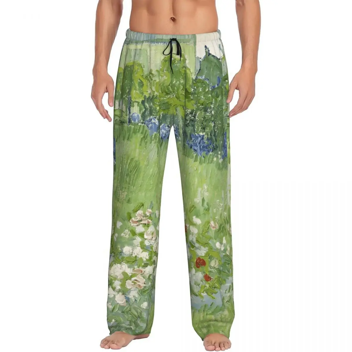 

Custom Print Men Vincent Van Gogh Pajama Pants Impressionist Painter Sleepwear Sleep Lounge Bottoms with Pockets