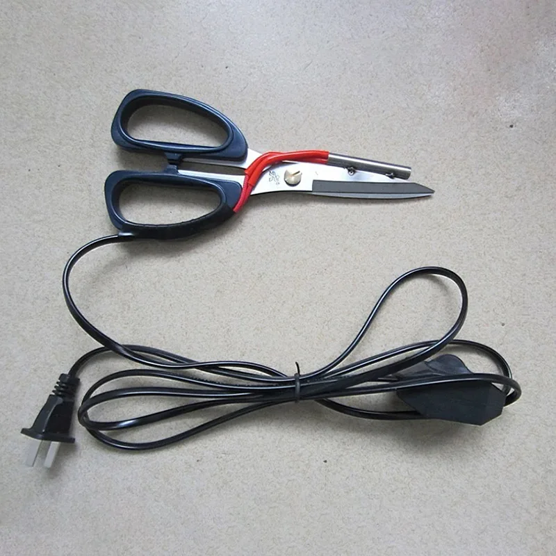 Electric Heating Tailor Scissors Power Hot Shears Knife Heated Scissors With Working Indicator For Cloth Cutting Heat Cutter