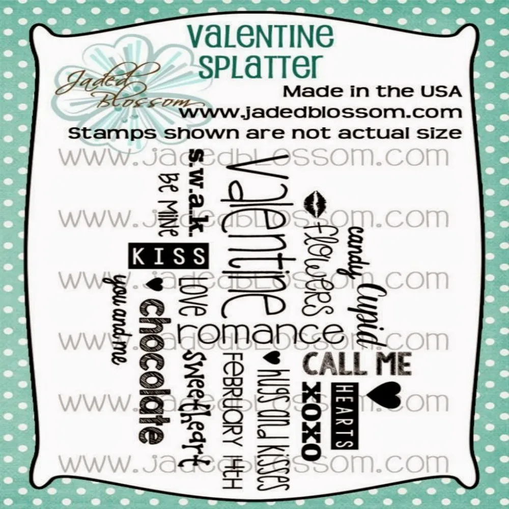 

New Valentine's Day Splatter Letter Clear Clear Stamps DIY Scrapbooking Handcraft Paper Gift Card Craft Template Decoration