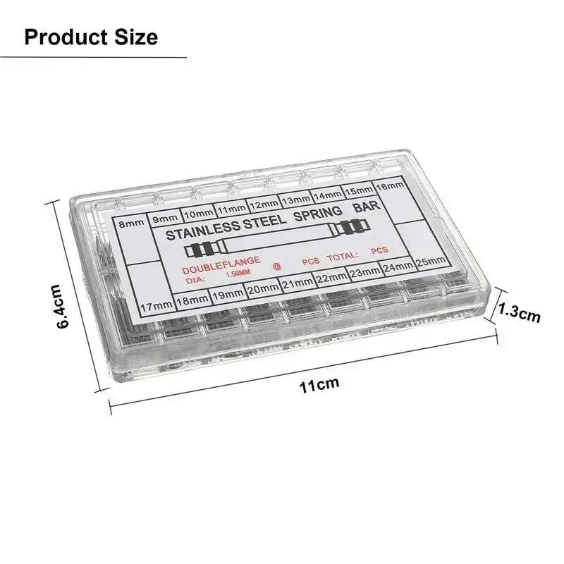 360Pcs Watch Pins Spring Bars Band Strap Link 8-25mm Remover Set Repair Kit Stainless Repair Kit Tools set