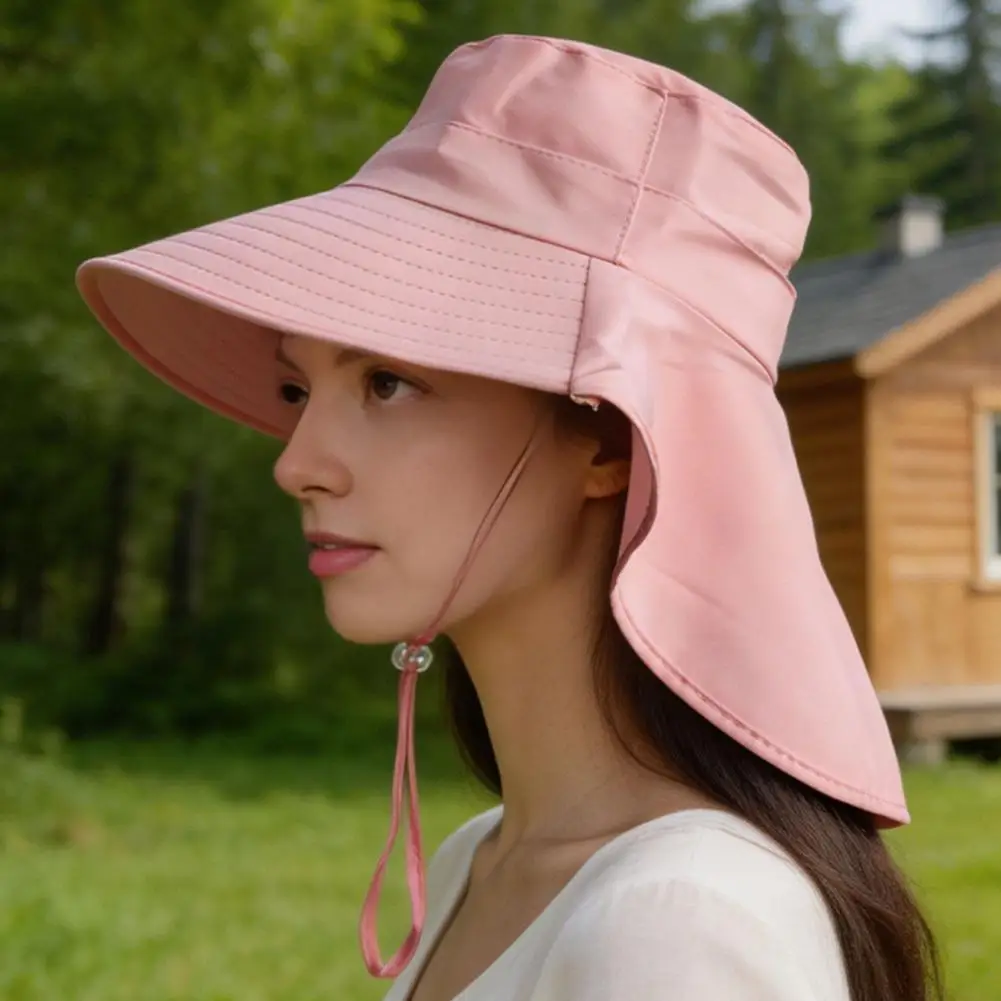 Breathable Uv Protection Hat Women Sun Hat with Neck Flap Wide Brim Packable Beach Hat Uv Protection Travel for Hiking Commuting