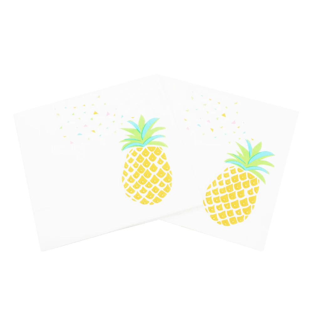 100 stuks/5 zakken servetten met patroon verjaardag cartoon wegwerp uniek weefsel feest feestelijk