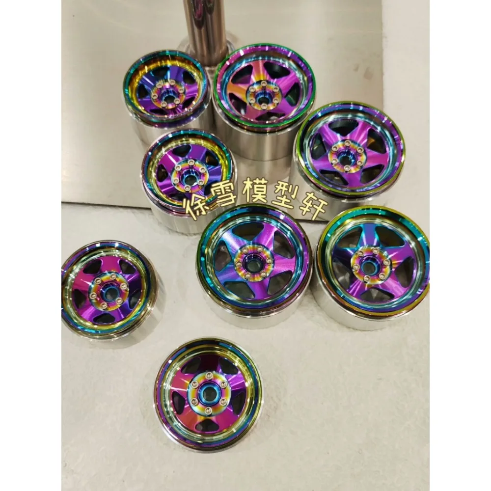 

4PCS 2.2-inch CNC Electroplated Wheels Hub for 1/10 RC Crawler Car Traxxas TRX4 Defender Bronco AXIAL SCX10 RC4WD Wraith Parts