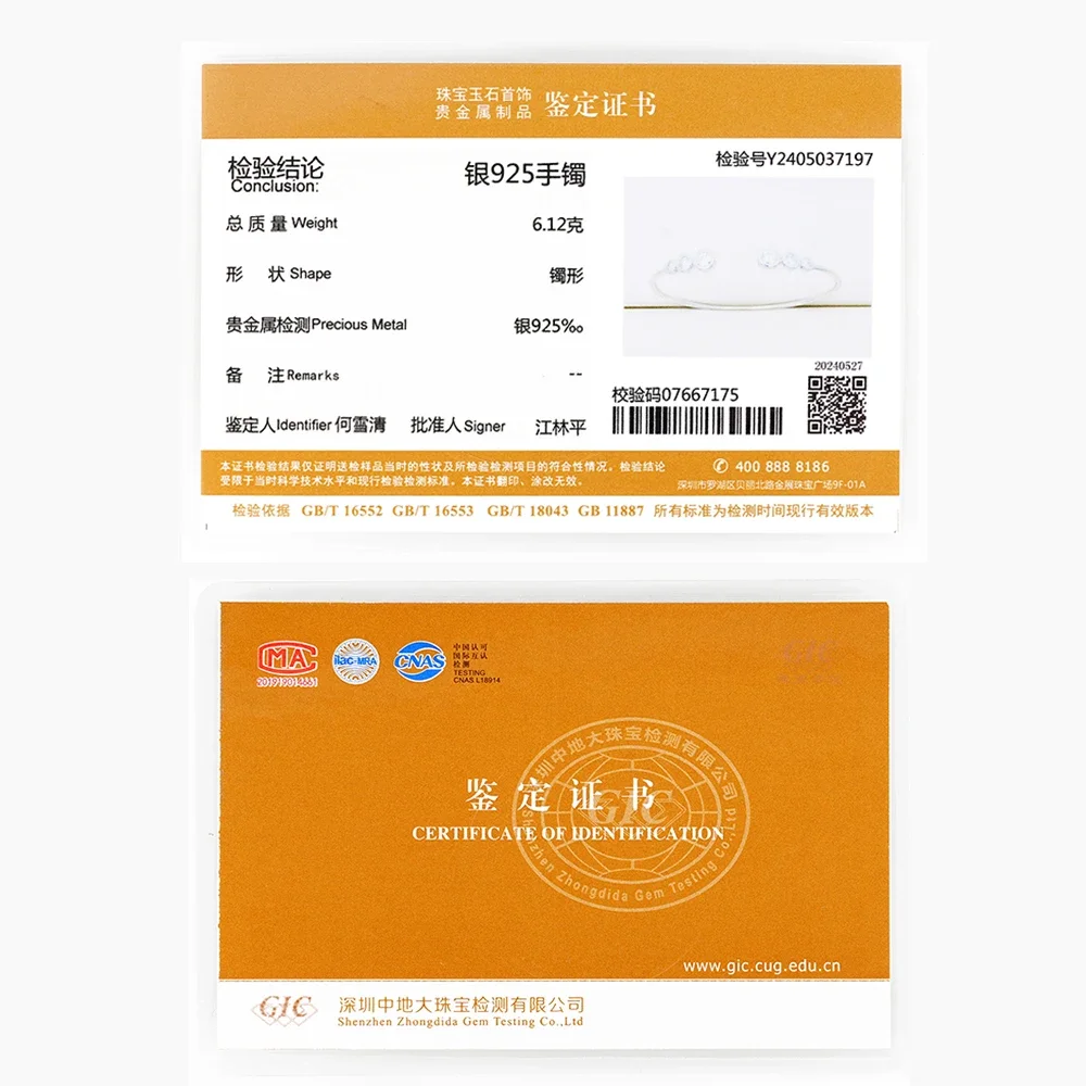 قابل للتعديل الكفة سوار الأصلي والنقي 925 فضة الحافة مويسانيتي أساور للنساء افتتاح المعصم مجوهرات #6