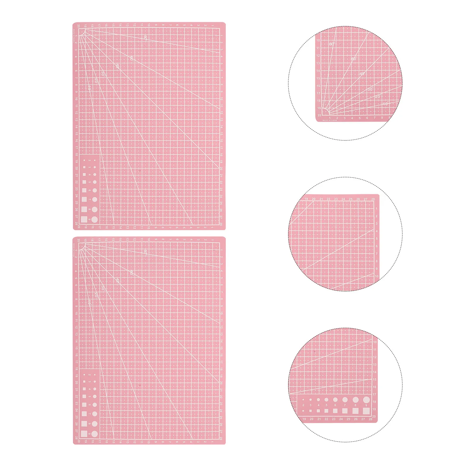 4Pcs Double-Sided Craft Cutting Mats A4 Precise Grid Engraving Cutting Board Paper Fabric Sewing Quilting Art Craft Supplies Mat
