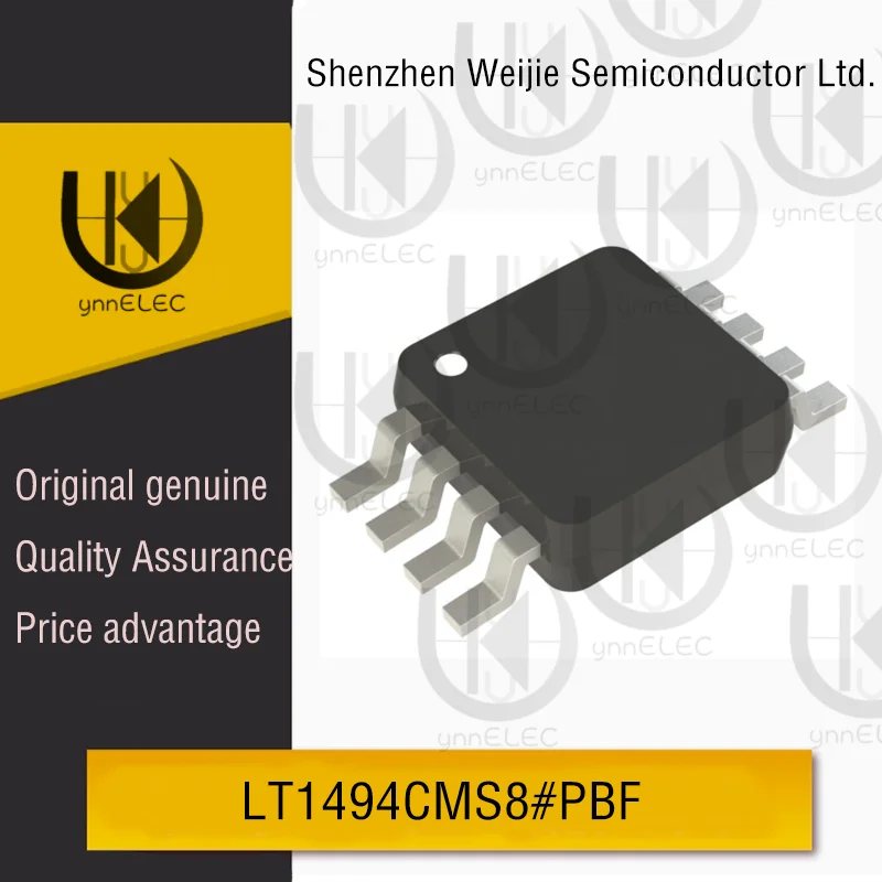 

Original LT1494CMS8#PBF Quad Op Amp | 1.1MHz GBW | 0.5V/μs Slew | ±1.5V to ±18V | MSOP-8