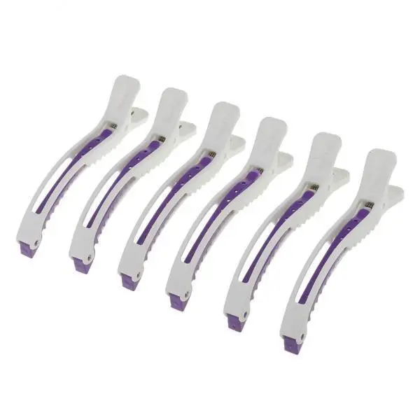 

Hair Dye Clips White Purple Sectioning Crocodile Hairpins Set Hairdresser Accessories for Hair Styling