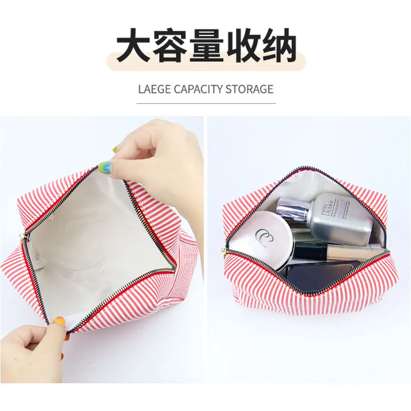 جديد حقيبة التخزين فتاة هدية حقيبة مستحضرات تجميل المحمولة الخروج الترفيه شريط تخزين مستحضرات التجميل تنفس حقائب خفيفة للغاية للمرأة