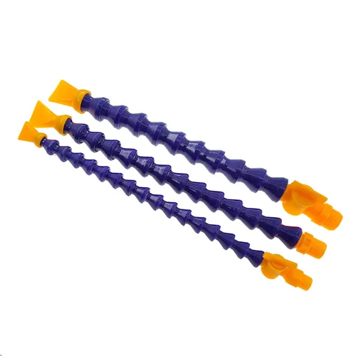 Boquilla redonda de plástico Flexible, manguera de tubo refrigerante de aceite y agua con boquilla plana para tubo de refrigeración de fresado de torno CNC, 1/4, 3/8, 1/2, 500mm