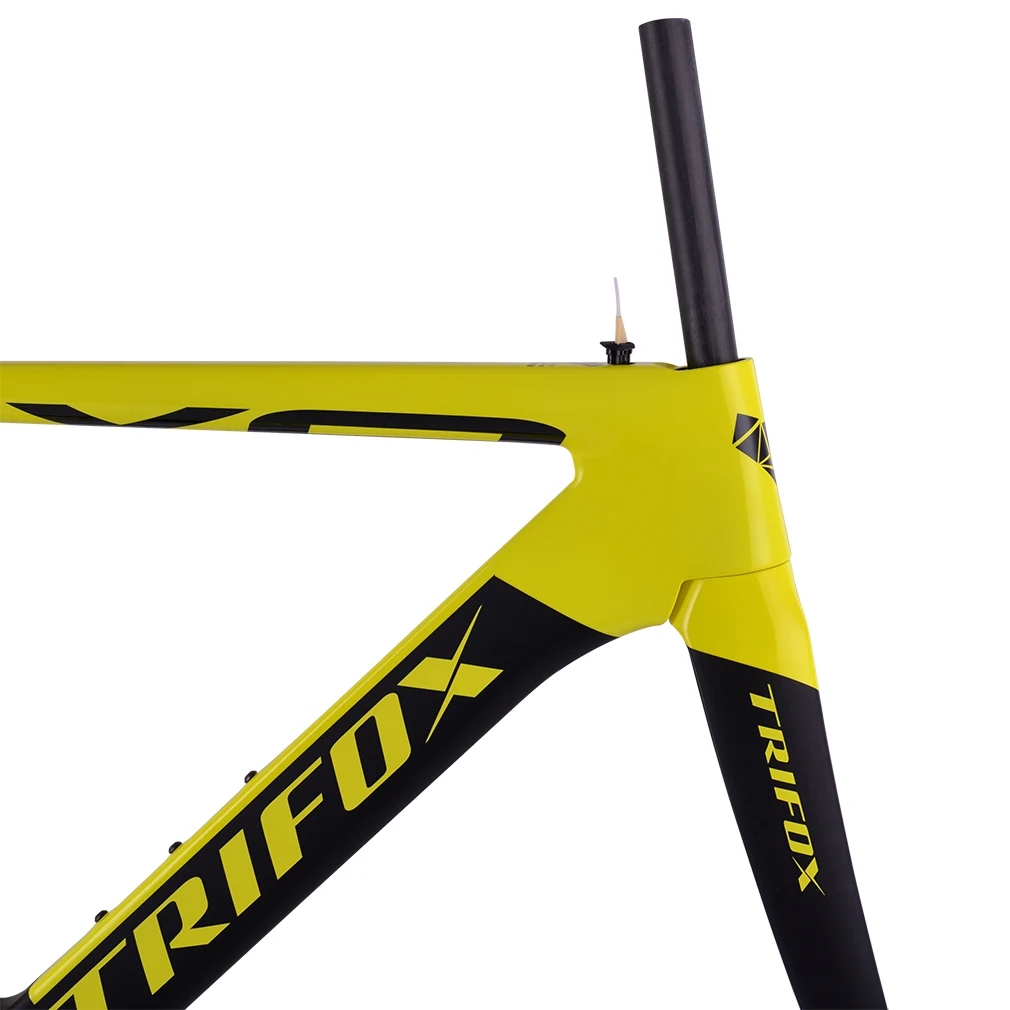 TRIFOX X8QR Road Bike Frame Full Carbon Fiber Bicycles Yellow / Red  Available Size 48 / 51 / 54 / 56 Cm  Bicycle Cycling Sports