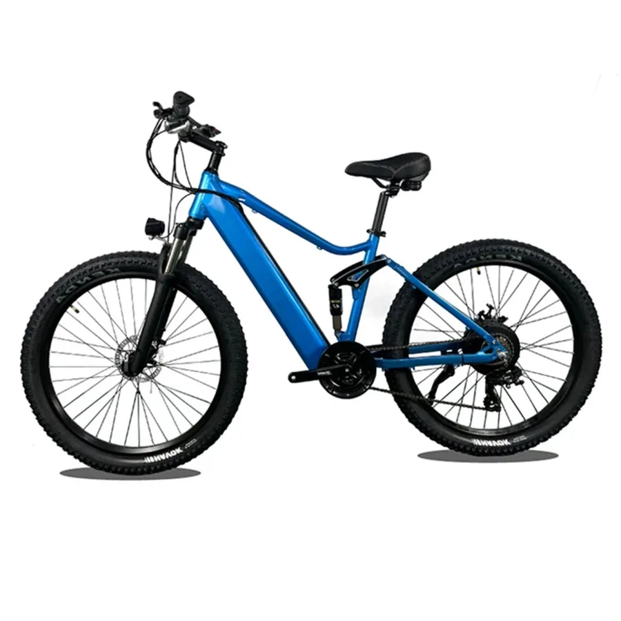 

27.5 Inch Tire 750W 48V 10.4AH Lithium Battery 7 Speed ZOOM Disc Break EBike Full Suspension Carbon Fiber Electric Mountain Bike