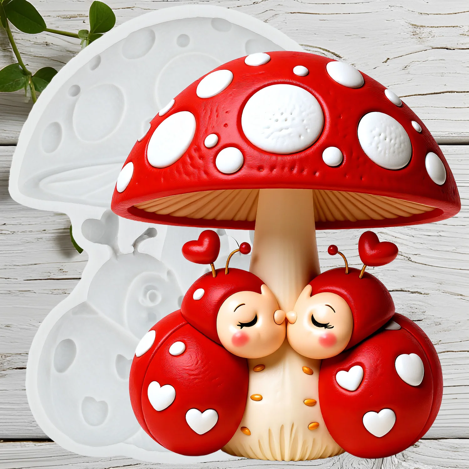 Mushroom Silicone Molds Ladybug Fondant Cake Decorating Tools Cupcake Topper Chocolate Candy Craft Gum Paste Polymer Clay