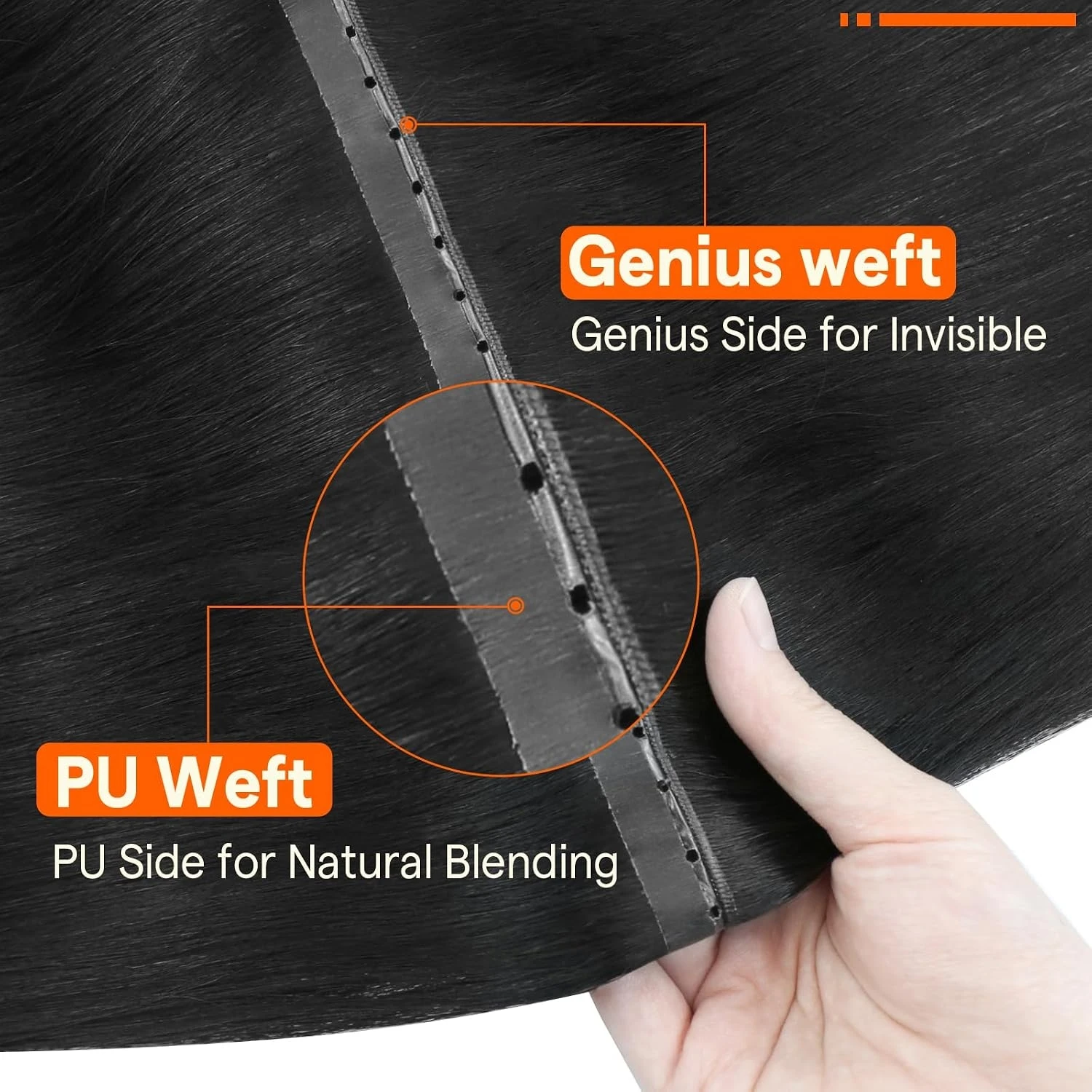 Full Shine Butterfly Weft Hair Extensions Pu Holes Weft Hair Extensions 100G 5Pcs Seamless Fit Full Head Add Length