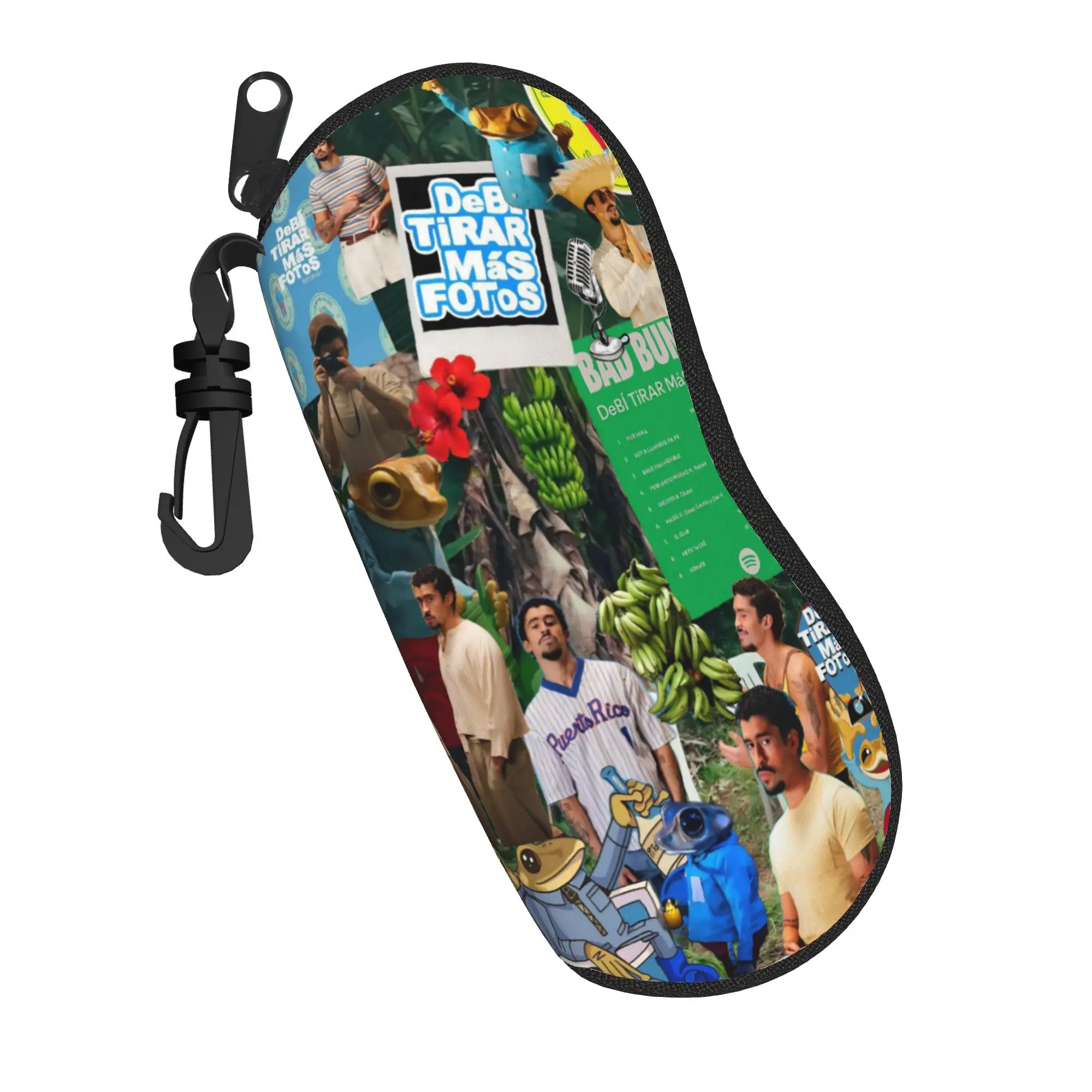 Bad Bunny DTMF Tour 2026 Glasses Case Unisex Portable Zipper  Reading Protector Office Eye Contacts Case