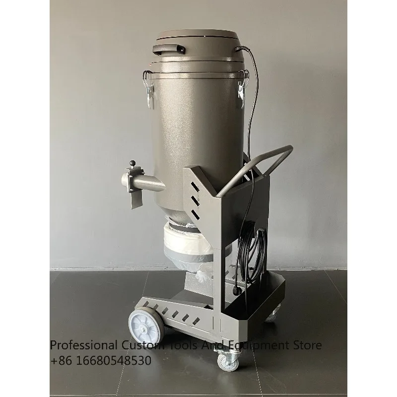 

qwZUYYEE Industrial Vacuum Cleaner Hot Hepa Cyclone Collector 3 Ametek Motors Dry Concrete Floor Dust Extractor for Cement New
