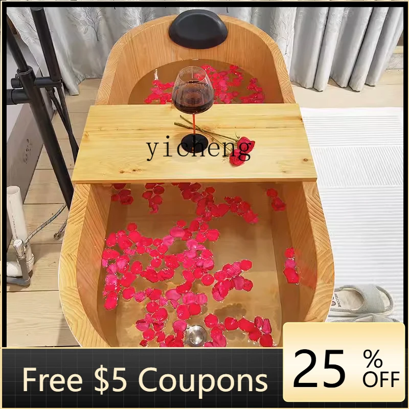 

AA Household adult double wooden bucket bathtub bathtub bath bucket pine bath wooden bucket