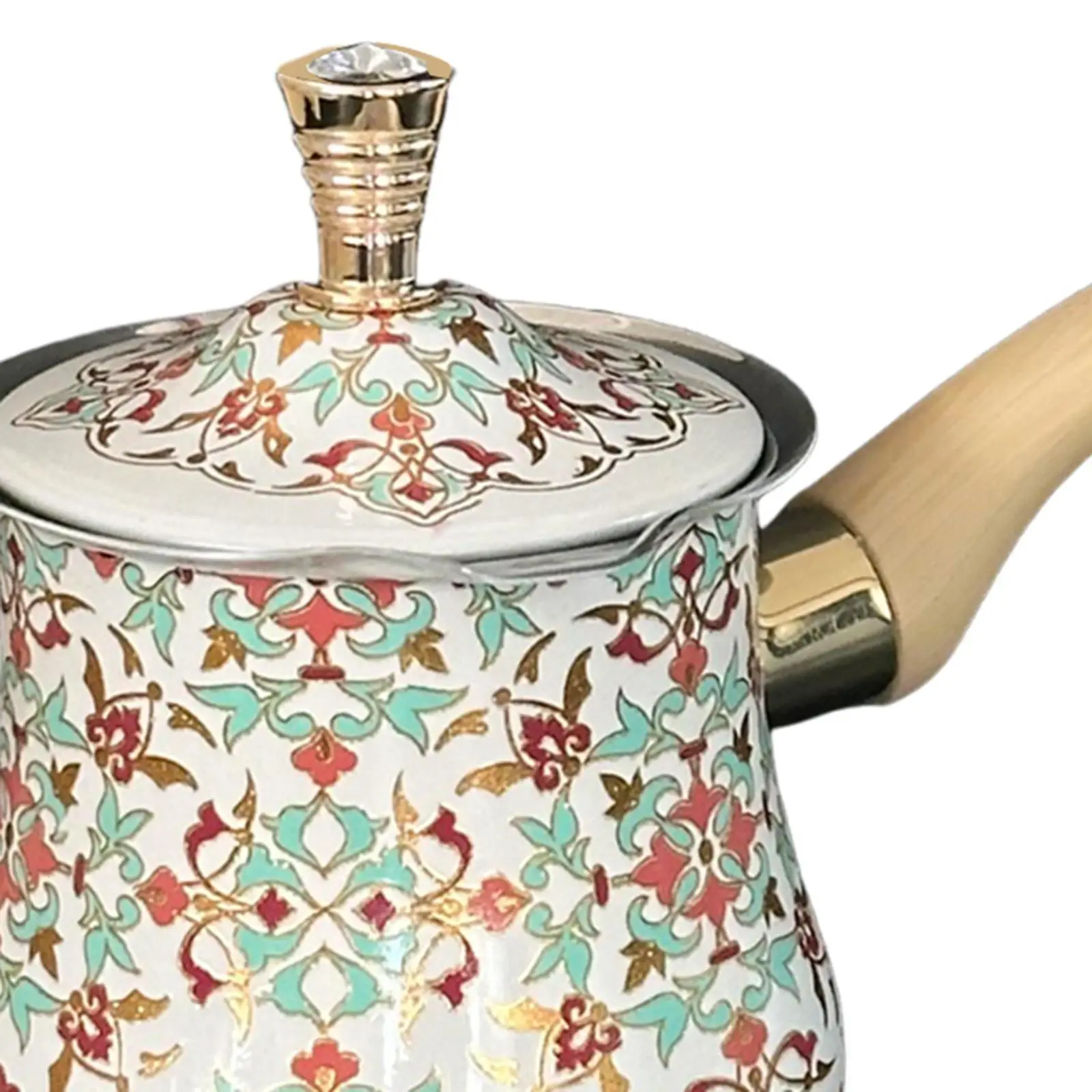 وعاء قهوة تركي من الفولاذ المقاوم للصدأ وعاء ذوبان الزبدة مع غطاء حرارة متعددة الاستخدامات #5