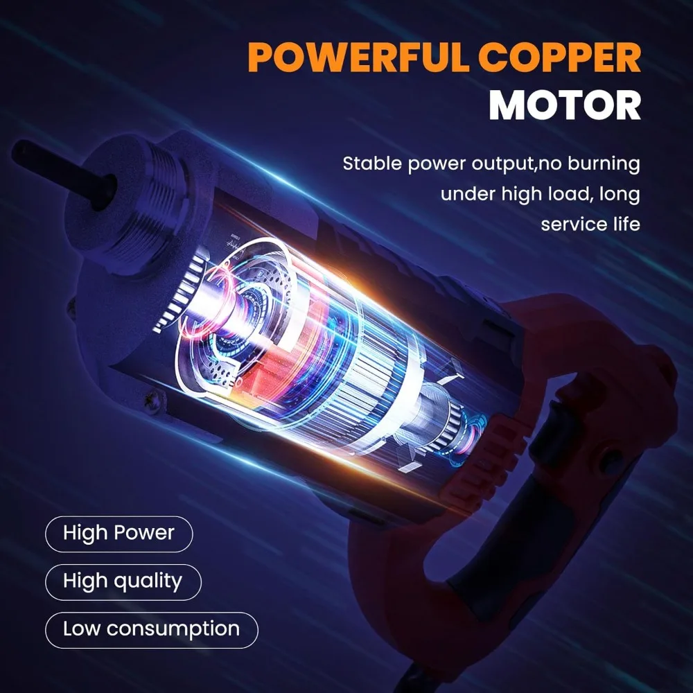 هزاز خرسانة 1800 وات 110 فولت، 2 متر هزاز كهربائي محمول 5500 دورة في الدقيقة، شاكر زجاجة 35 مم، قلم رصاص محمول أسمنتي فيبرار